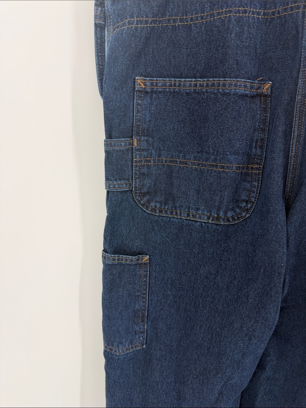 Vintage Carhartt Baggy Denim Overalls Y2K Utility Carpenter 14x28 Best 8/10 - Picture 6 of 11